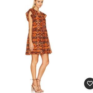 Ulla Johnson Lina Coverup Mini Dress Color Oak Large